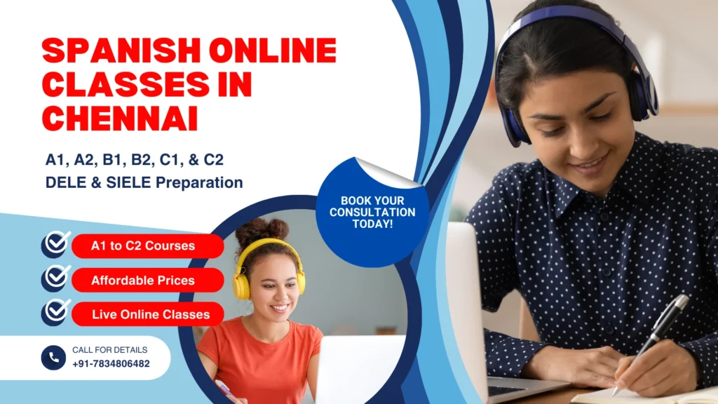 Spanish online classes in Chennai – live courses at Fluent Fast Academy with certification