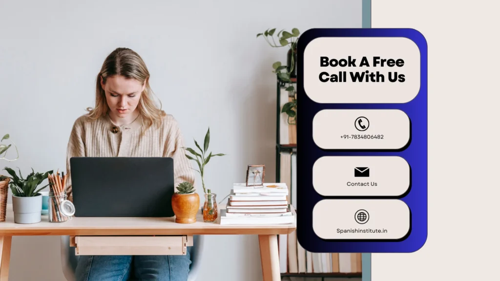 Contact form to reach online Spanish institute in India